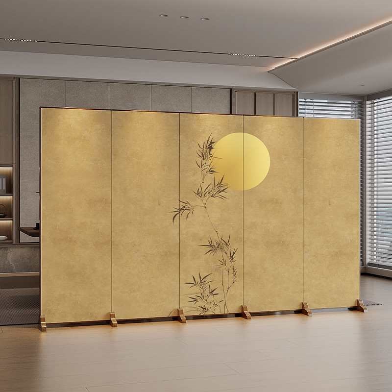 热销新中式移动遮挡屏风隔断玄关装饰客厅酒店实木可折叠折屏茶室