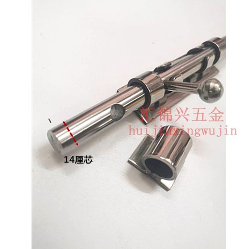 落地插 304不锈钢庭院大门防盗插加长肥仔插销明装实心插销门栓