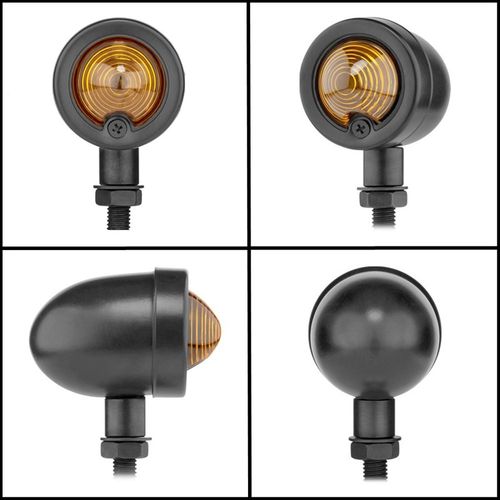 摩托车复古改装转向灯12v金属方向灯闪灯弯灯CG125太子复古配件