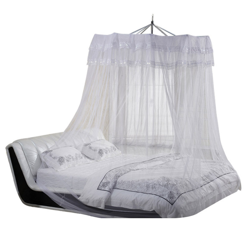 蚊帐圆顶加高公主宫廷1.5m1.8床双人床吊顶天花大空间拉绳收缩