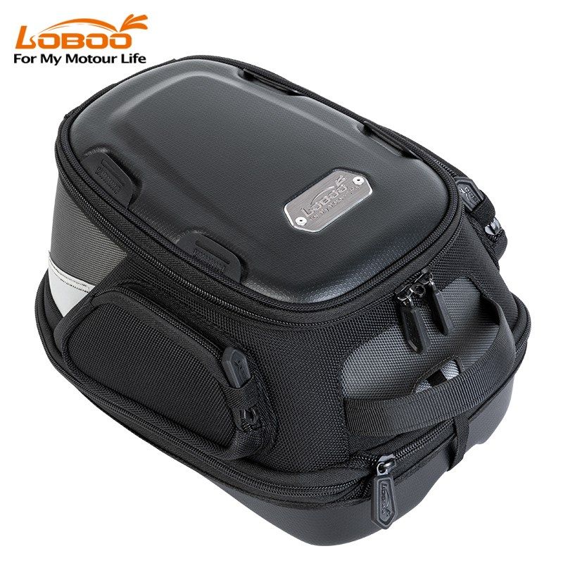 LOBOO萝卜摩托车油箱包磁吸 快拆底座摩旅可拓展大容量机车油箱包