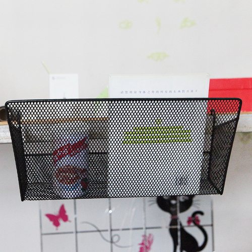 宿舍床边铁艺收纳篮书纸巾整理筐办公桌抽屉隔板挂篮收纳架置物篮