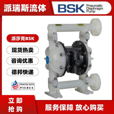 BSK气动隔膜泵BA25PP-P991-CPTT4PBB1化工生产运输1寸塑料泵pp