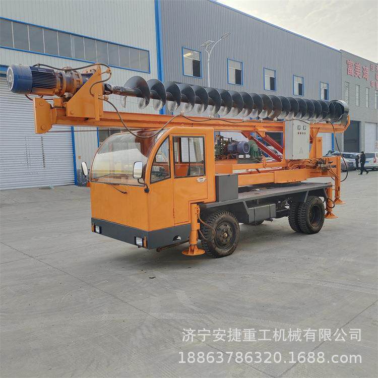 轮式建筑地基打桩机小型大直径旋挖钻机270°旋转螺旋打桩机