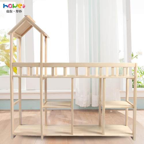 幼儿园植物架室内花架实木房型置物架户外种植区绿植摆放架子