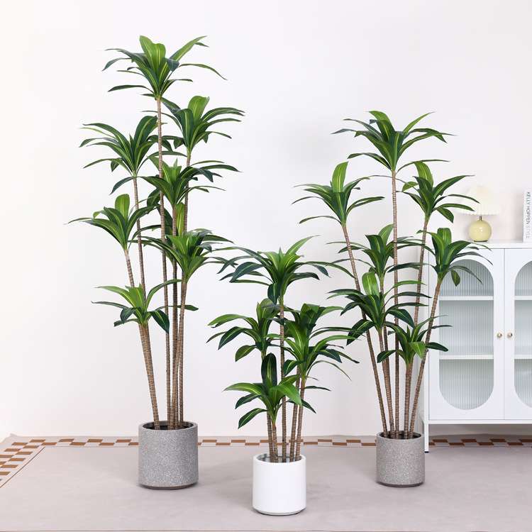 新款仿真绿植巴西木假盆栽室内大型仿生绿植摆件客厅仿真植物装饰