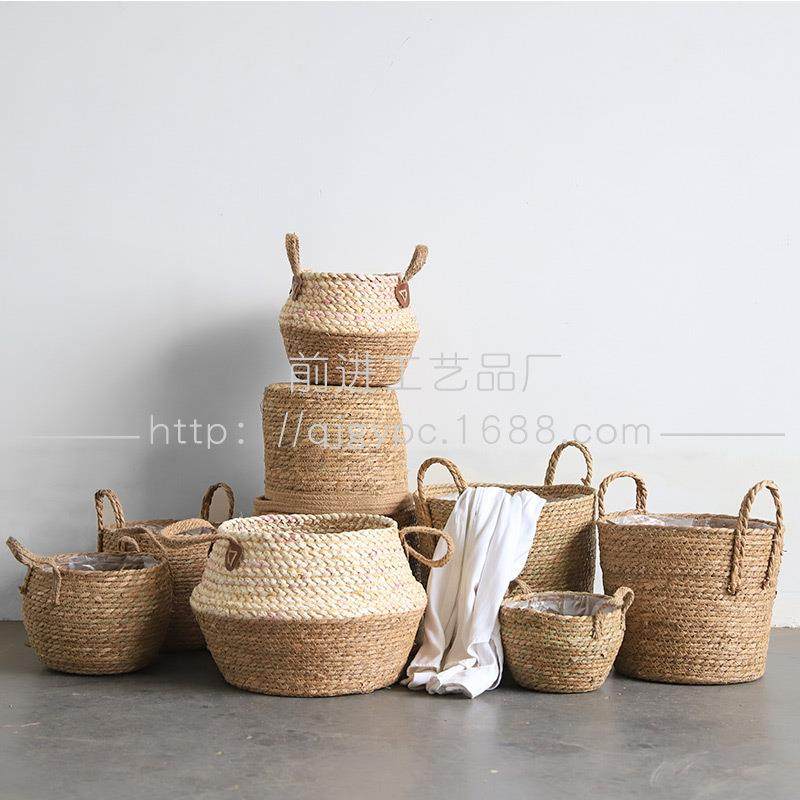 新品现货草编花篮绿植盆栽藤编花盆手工编织收纳筐买菜篮,自行车/骑行装备/零配件,更多零件/配件,淘宝优惠券,粉丝福利购,淘宝优惠卷