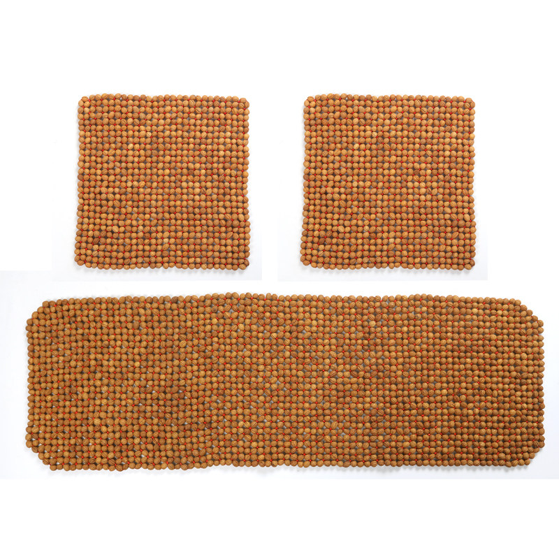 天然野生桃核汽车坐垫手编按摩养生木珠座垫山核桃胡单片夏季凉垫