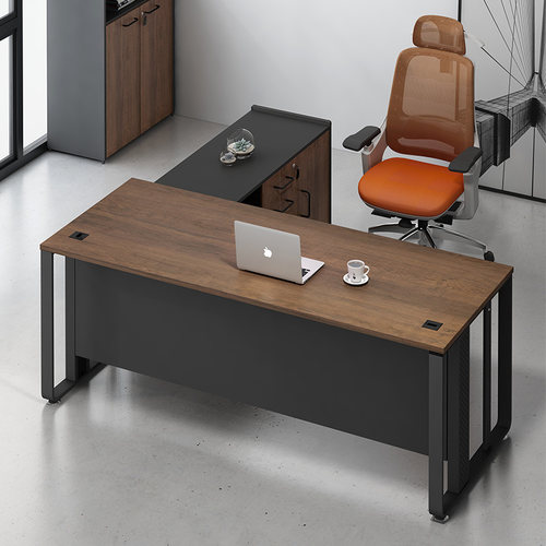 LOFT工业风老板桌办公桌单人主管经理桌简约现代老板台桌椅组合