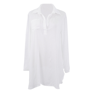 棉沙滩防晒衣外套女 衬衫 比基尼罩衫 海边度假温泉泳衣外搭宽松大码