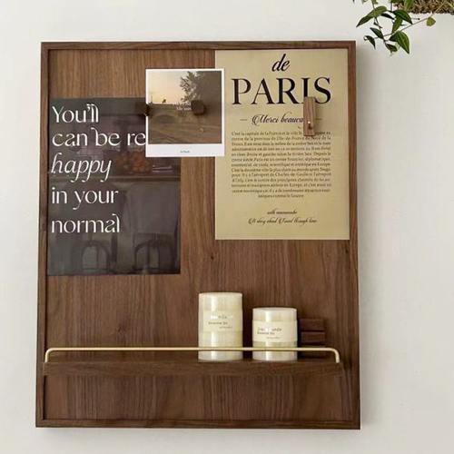 北欧实木电表遮挡箱弱电闸开关置物架配电盒胡桃木箱挂物装饰画框