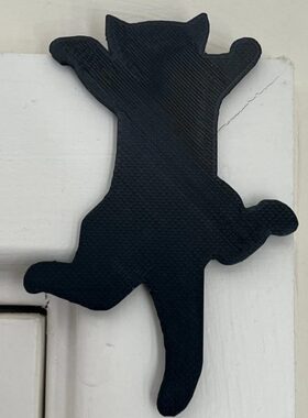 新款可爱门框装饰木质工艺品农庄悬挂黑猫剪影家居门上画框装饰
