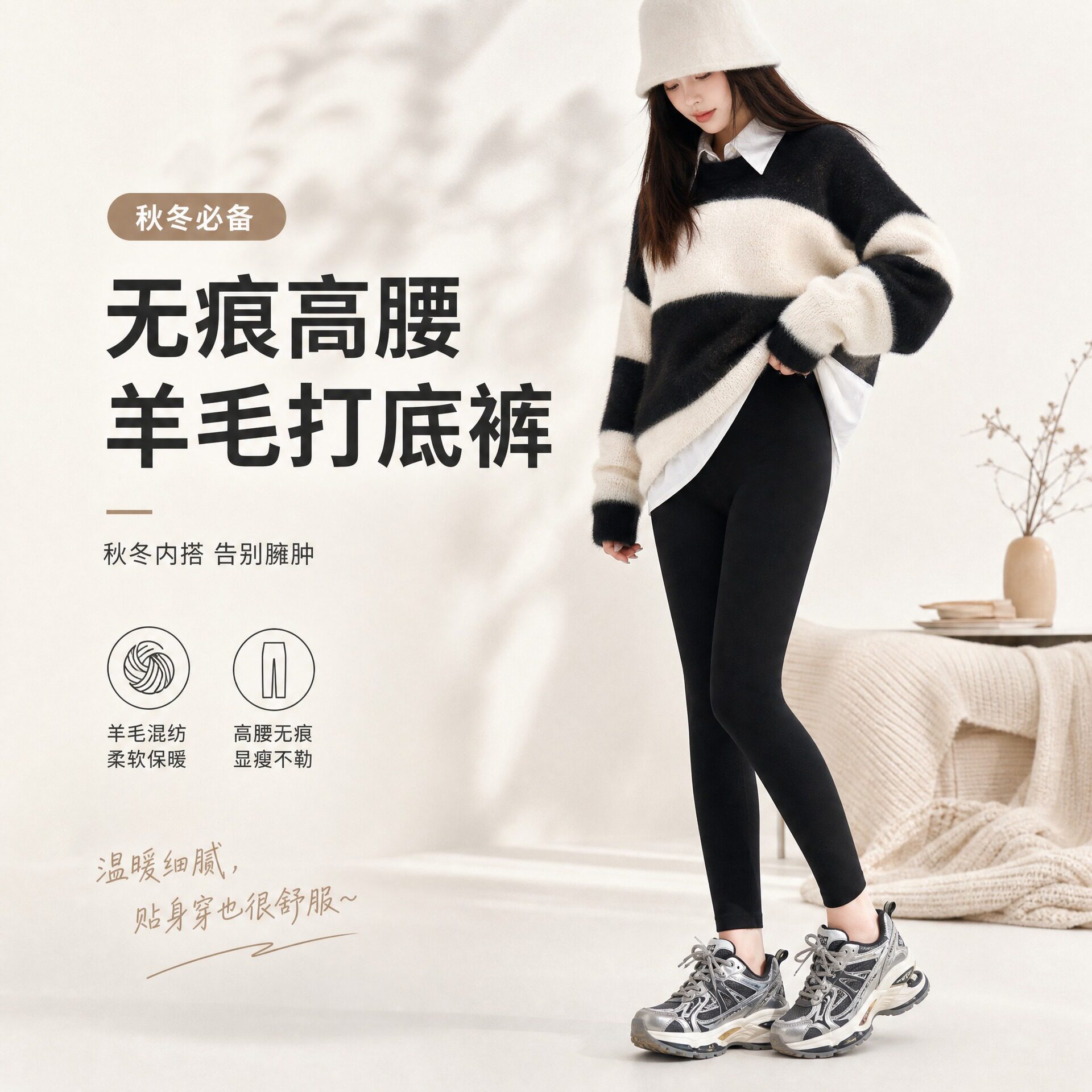 灰色打底裤2026新款秋冬加绒羊毛连裤袜无痕高腰收腹提臀女外穿