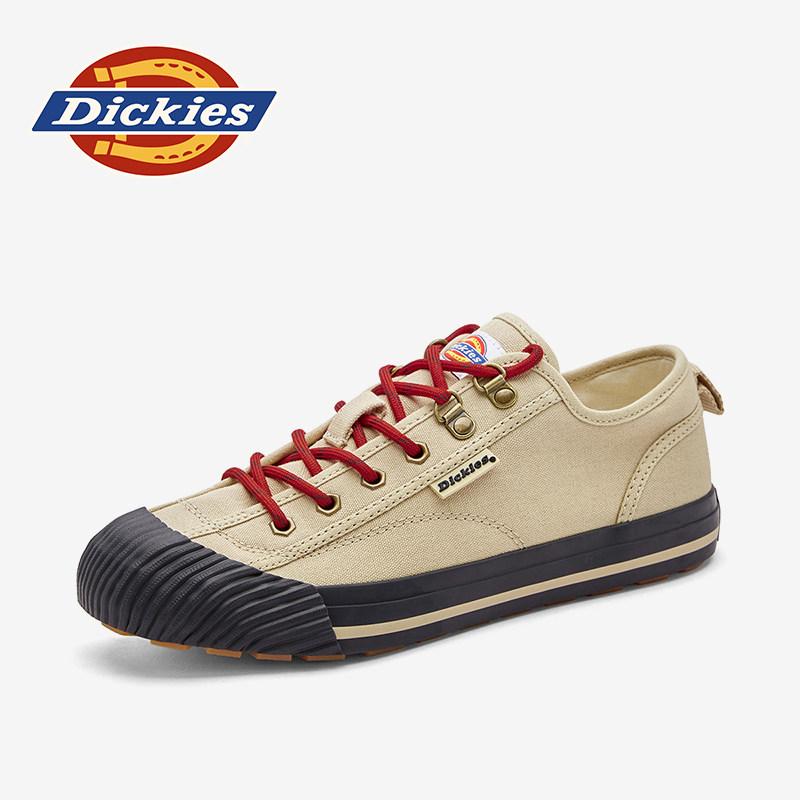 Dickies/2026新款饼干头帆布鞋男透气潮休闲板鞋耐磨耐折美式高街