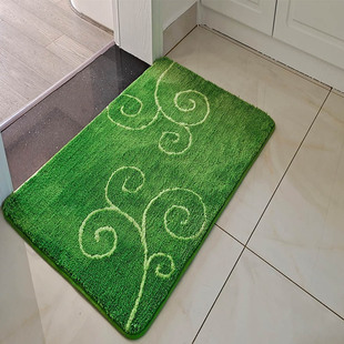 定制金黄色门口进门地垫绿色入户门换鞋地毯大红色浴室吸水脚垫子