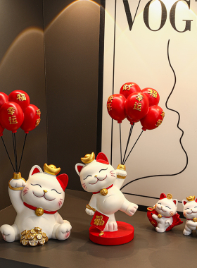 招财猫摆件家居入户门客厅电视柜酒柜玄关装饰品鞋柜乔迁新居礼品