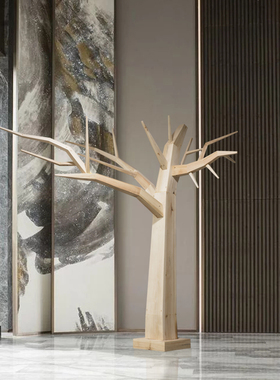 酒店大堂售楼处大厅造景装饰树设计师室内装置艺术品落地摆件大型