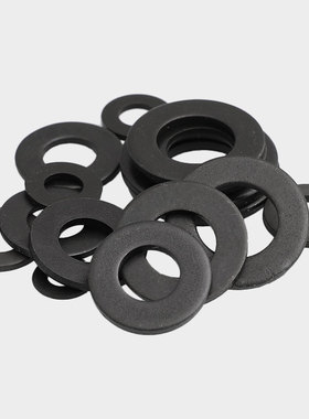黑色不锈钢平垫垫圈华司发黑垫片超薄加宽厚镀黑锌M2-M20