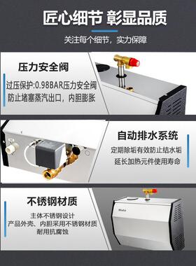 源头工汽厂拿自27326动排水桑蒸机湿货蒸房家用商用桑拿蒸汽机跨