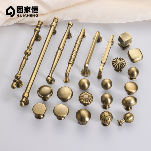 古铜色柜门拉手复古风格