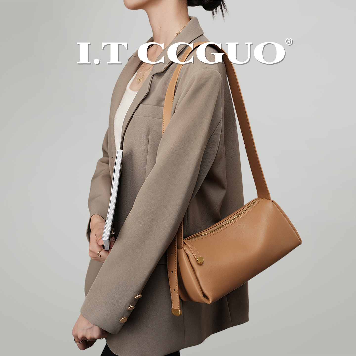 高级感真皮女包休闲百搭单肩包