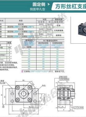 leb61/leb71-10/12/15/17/20/25/30丝杠滚珠丝杆组件支座支撑座