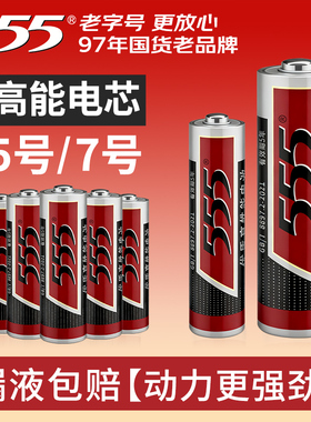 555牌5号电池正品7号电池空调遥控器智能密码门锁电池钟表专用儿童玩具家用AAA耐用型碳性五号电池七号小电池