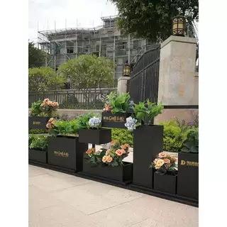 户外铁艺花箱隔断花架室外围栏室内组合花槽广场落地花盆外摆花池