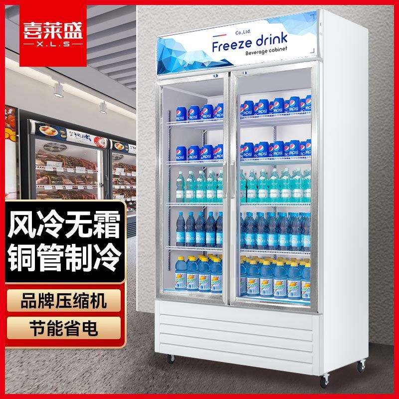 喜莱盛展示柜冷藏大容量商用陈列冷柜玻璃门 超市便利店冰箱
