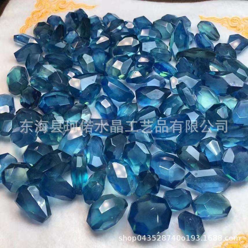 高品质天然材料海蓝宝随形用于装饰