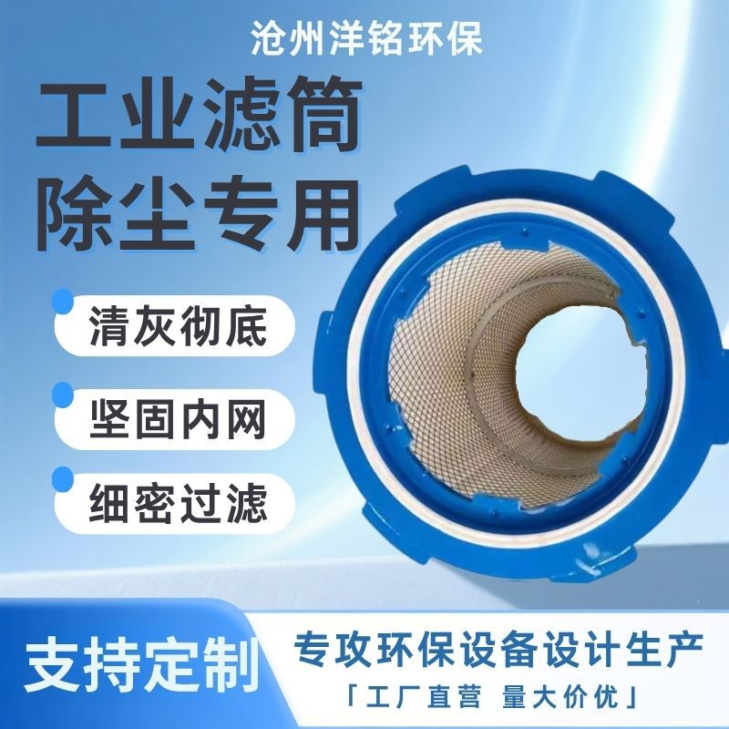 工业除尘滤芯滤筒聚酯纤维覆膜抛丸涂装喷砂喷塑粉尘空气过滤网筒