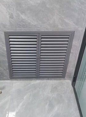 地暖罩分水器遮挡罩双开门灰色黑色白色暖气罩百叶窗定制检修口