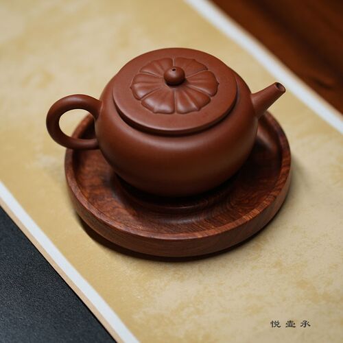 悦壶承紫砂茶壶配杯垫实木茶壶托底座圆形茶承杯垫养道零垫件