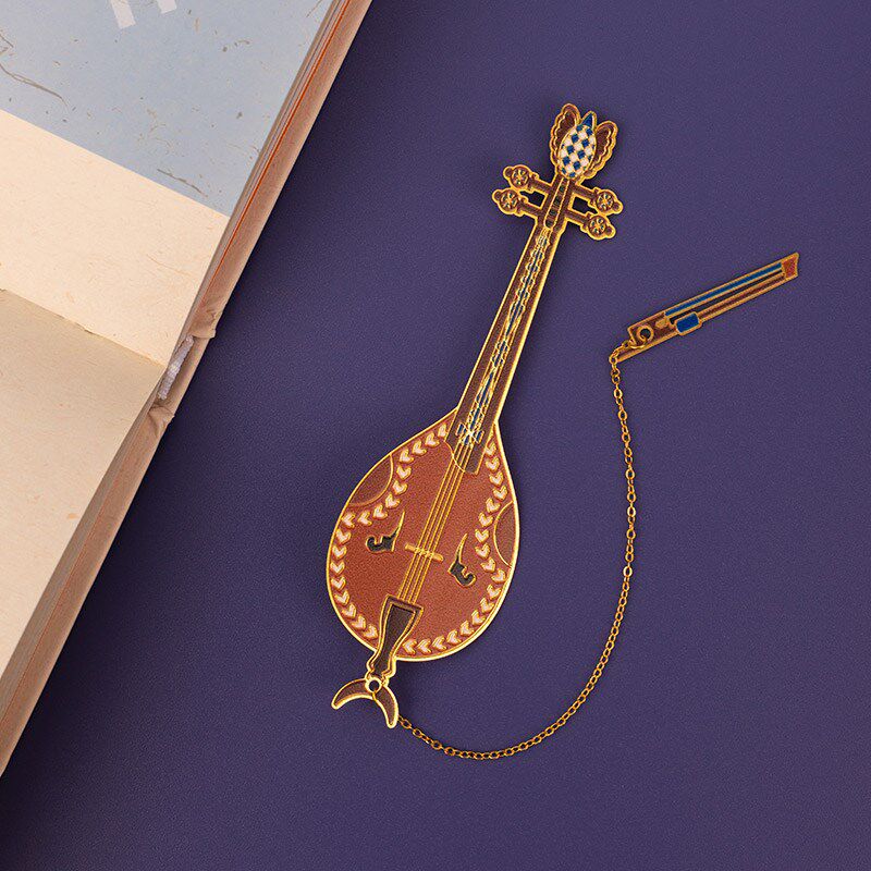 新疆吐鲁番博物馆十二木卡姆乐器金属书签生日礼物创意礼品
