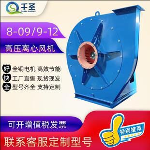 8-09型工业高压助燃风机化铁炉冶炼配套设备鼓风机9-12型船用风机