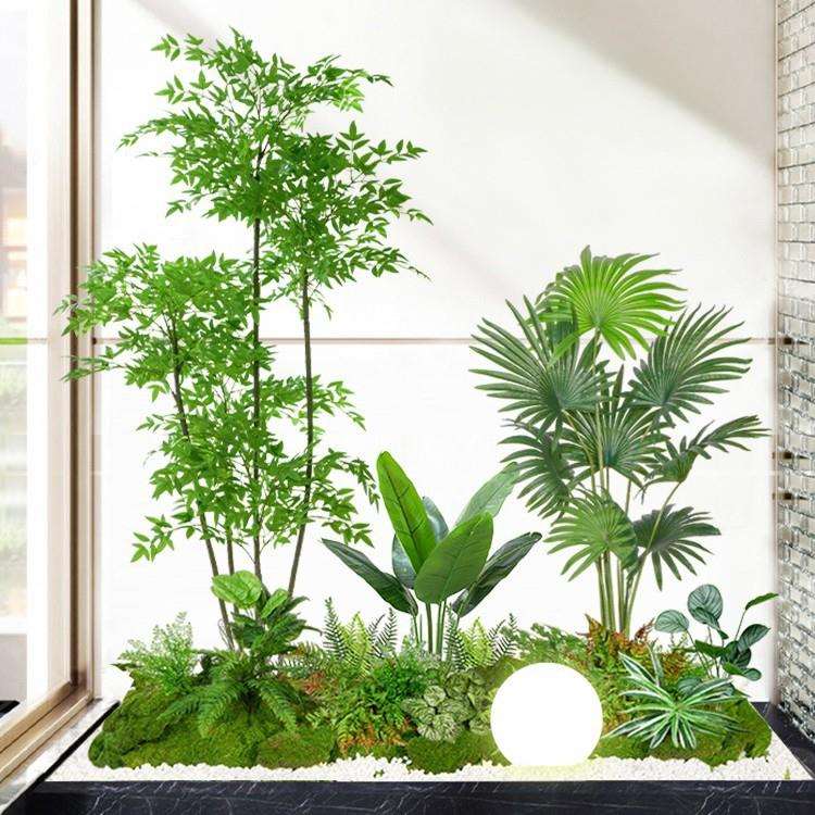 仿真绿植造景组合橱窗装饰假植物景观造景庭院布置玄关室内氛围树