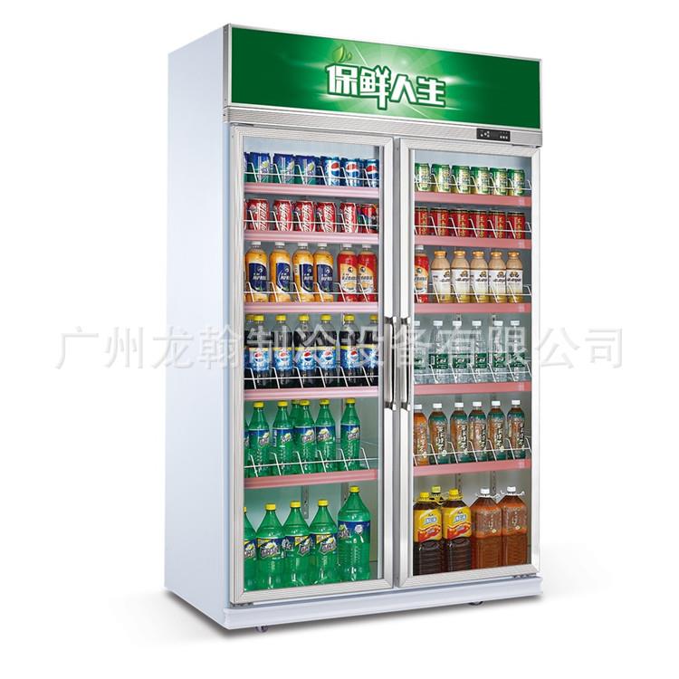 商用立式冷藏展示柜 超市便利店风冷饮料冰柜用两门整机展示柜