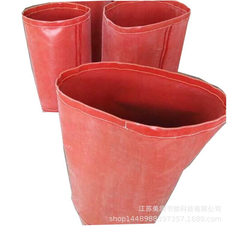 一件起批 硅玻钛防火软风管 单面红色耐高温 风机进出口接头厂家