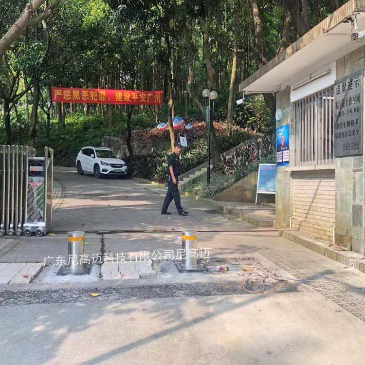 南洲水厂全自动液压挡车桩,广州自动升降路桩,马鞍山学校电动护柱