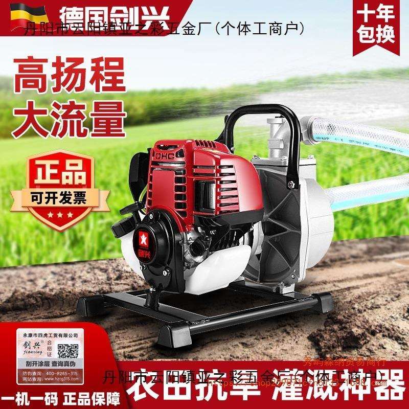 德国进口四冲程汽油机水泵汽油抽水机灌溉无线农用小型高压高扬程