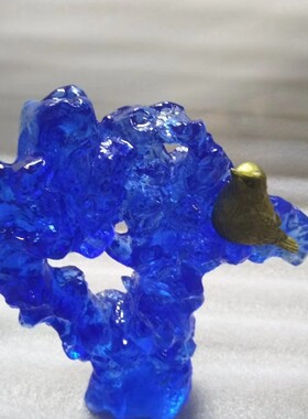 透明水晶胶工艺 现代艺术 冰块效果 异形城市雕塑造型大型摆手工