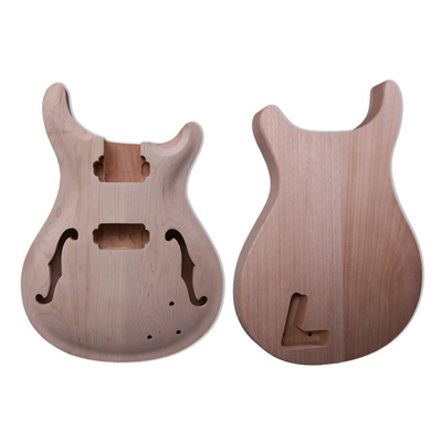 电吉他琴体DIY电吉他配件桃花芯贴枫木皮半成品琴体琴身子未喷漆