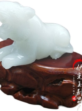 白玉石十二生肖摆件鼠牛虎兔z龙蛇马羊猴鸡狗猪客厅家居玉摆设