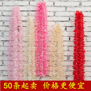 仿真洋兰花串绣球花串绢花 创意杨兰花串挂婚礼婚庆花艺道具用品