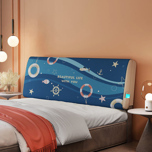 鸿容床头靠垫儿童床头软包靠背榻榻米床头套罩四季通用透气可拆洗