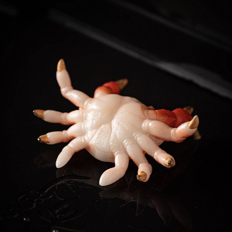 记今朝《变色螃蟹》茶宠摆件 精品可养 趣味茶玩八方来财茶具配件
