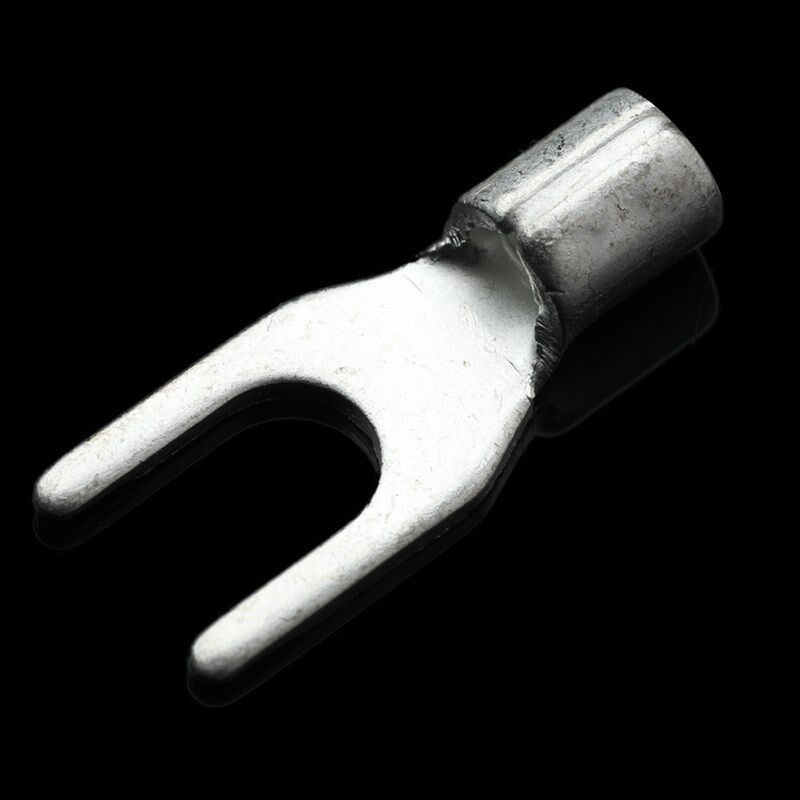 国标A级叉型裸端头SNB2-4 U型冷压接线端子紫铜焊接 1000只 厚0.8