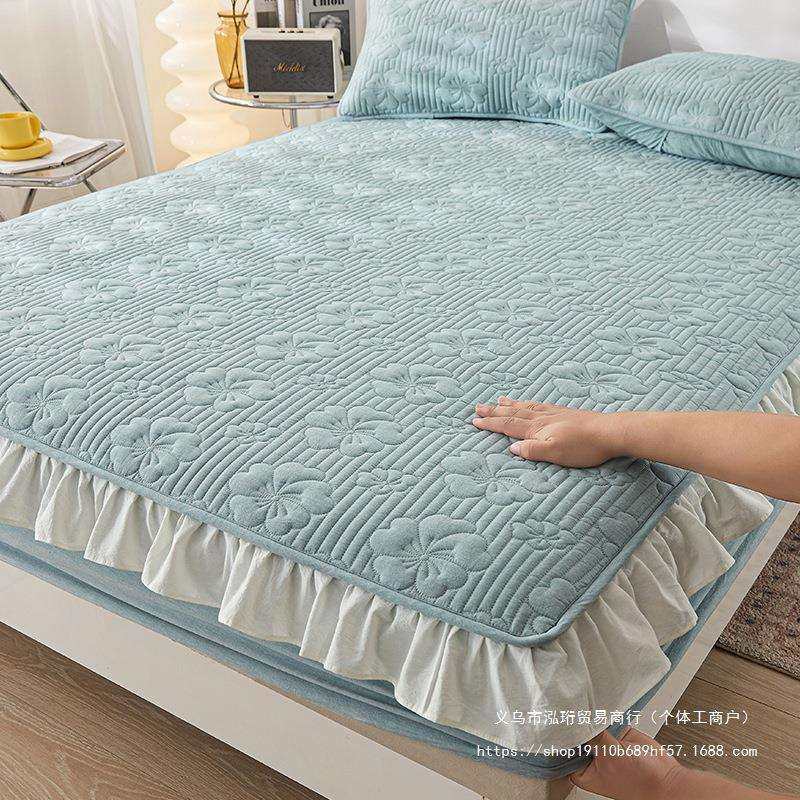 床笠带裙边加厚夹棉纯棉防滑花边款床罩套a类母婴级四季通用,玩具/童车/益智/积木/模型,毛绒/玩偶/公仔/布艺类玩具,淘宝优惠券,粉丝福利购,淘宝优惠卷