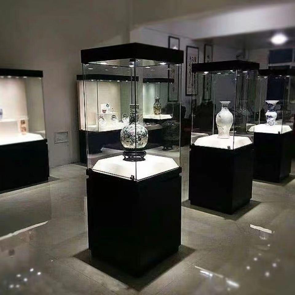 模型展示柜台玉器展柜玻璃柜子透明陈列柜单品展览文物博物馆展柜