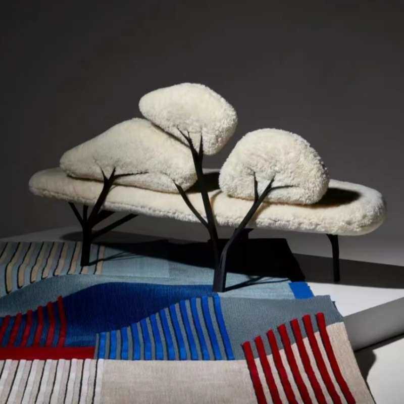 北欧Borghese贝斯佳沙发创意设计师三叉树叶造型客厅酒店异形沙发